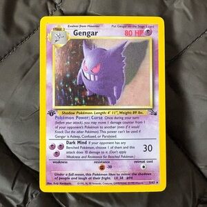 Near Mint Pokémon Card Gengar 1st Edition Fossil Holo Rare 5/62 English TCG